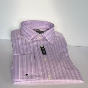 Pronto Uomo Lilac Vertical Stripe Dress Shirt